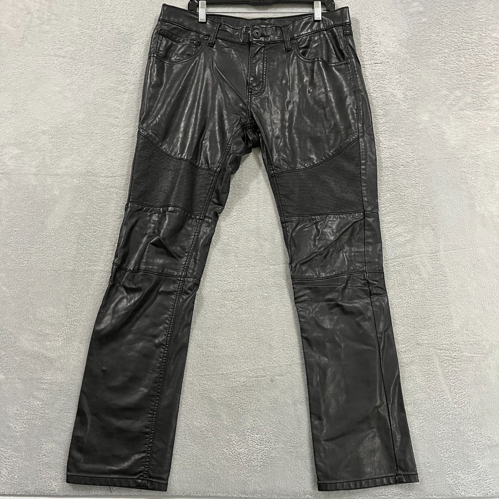 Inc International Concepts Pants Men 33x32 (35x31) Faux Leather Berlin Straight
